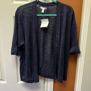 Croft & Barrow Women's Dark Blue Cardigan
